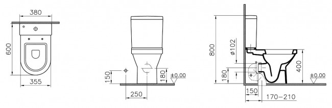 Унитаз-компакт Vitra S50 9798B003-7201 микролифт