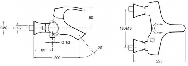 Смеситель Jacob Delafon Symbol E71680-CP для ванны