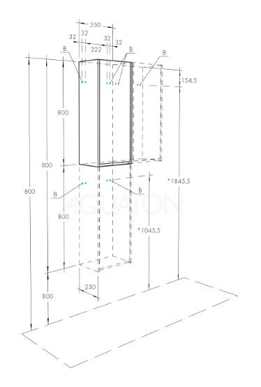 Шкаф навесной Акватон Марти 1A270203MY010 белый глянец, дуб эндгрейн