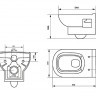 Унитаз подвесной Оскольская Керамика Norden Rimless 40302100005 безободковый с микролифтом