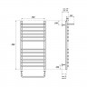 Полотенцесушитель электрический Point Нептун PN09158SPE П11 500*800 с полкой левый/правый хром