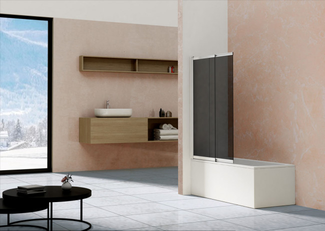 Шторка для ванны Vincea VSB-1E100CG 100 тонированное