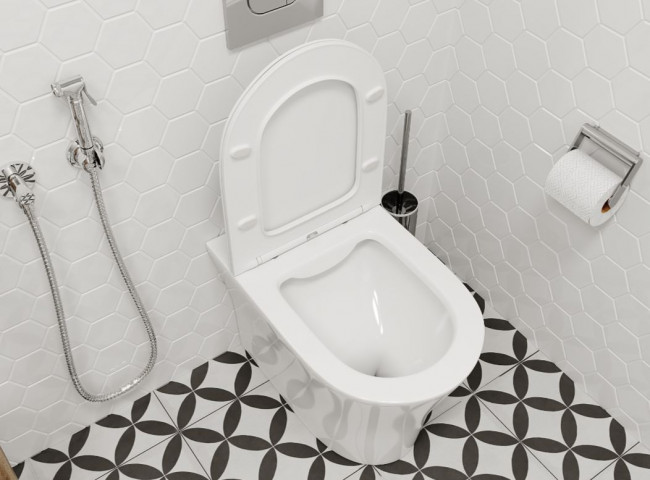 Унитаз приставной Cerutti SPA Adige F CT8907 безободковый с микролифтом