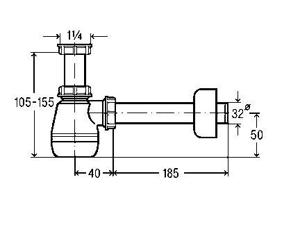 Сифон для раковины и биде Viega 120337