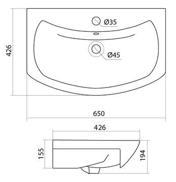 Раковина Santek Балтика 65 1WH207775