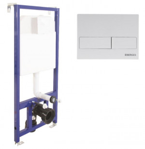 Система инсталляции Berges Novum 040214 с кнопкой L4 Soft Touch белая