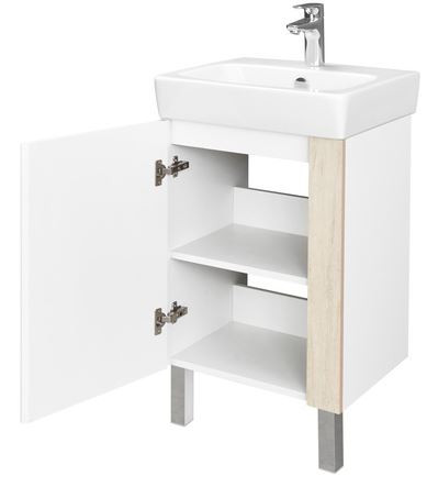 Тумба под раковину Акватон Кантри 50 1A257801AHB20 белая дуб верона