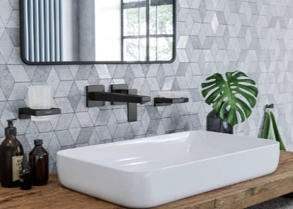 Смеситель Hansgrohe Metropol 32526340 для раковины настенный черный хром