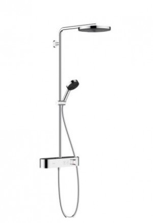 Душевая система Hansgrohe Pulsify S Showerpipe 260 1jet EcoSmart с ShowerTablet Select 400 24221000 с термостатом