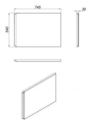 Панель боковая Cersanit Virgo 75 PB-VIRGO*75