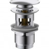 Донный клапан сифона Vincea DPU-1B01CH с переливом хром