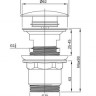 Донный клапан сифона Vincea DPU-1B01CH с переливом хром