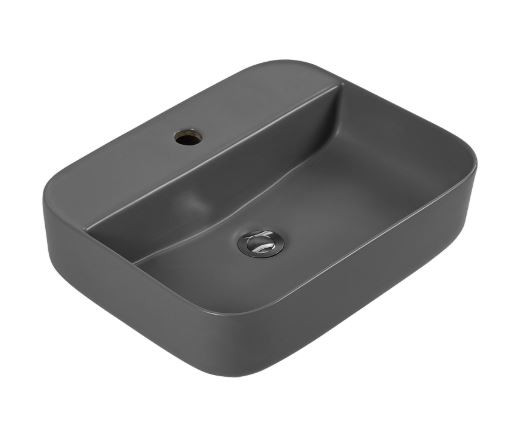 Раковина Aquatek Вега AQ5506-MG 50*39,5 накладная серый матовый