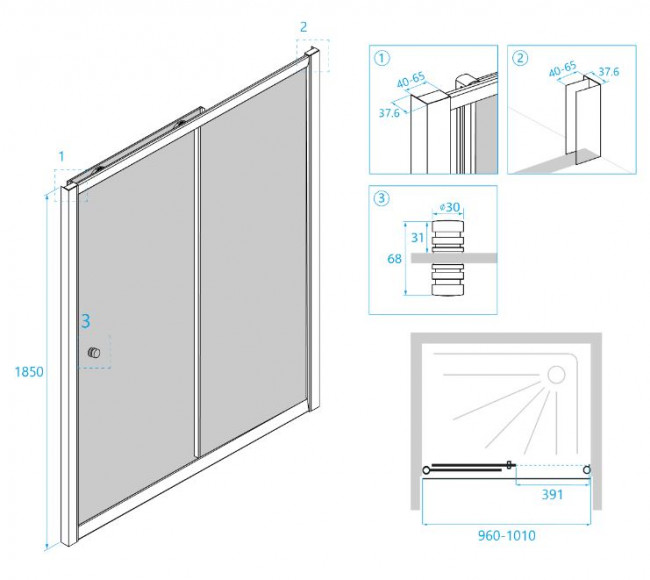 Душевая дверь RGW CL-12 100 04091210-11 прозрачное