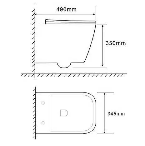 Унитаз подвесной Azario Esconda AZ-2805E смыв Торнадо безободковый с микролифтом