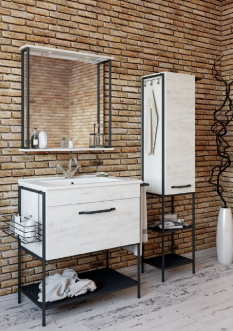 Зеркало Sanflor Бруклин 75 дуб крафт белый С02706