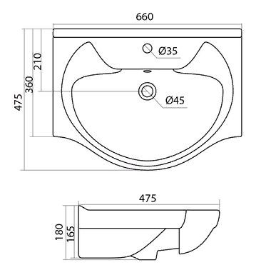 Раковина Santek Байкал 65 1WH109651