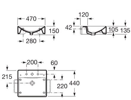 Раковина Roca Diverta 47 327111000