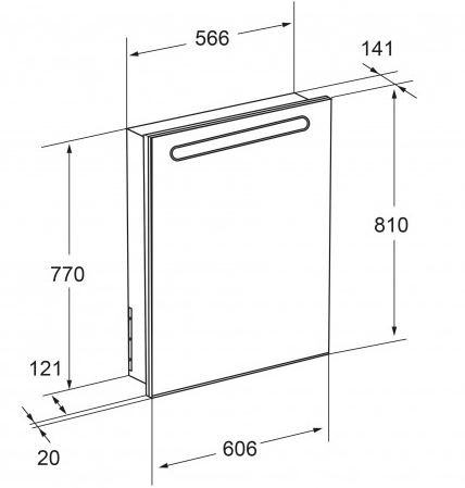 Зеркальный шкаф Roca Victoria Nord 60 R ZRU9000030 правый