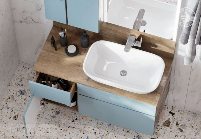 Тумба под раковину Акватон Мишель 100 1A256901MIX30 дуб рустикальный фьорд