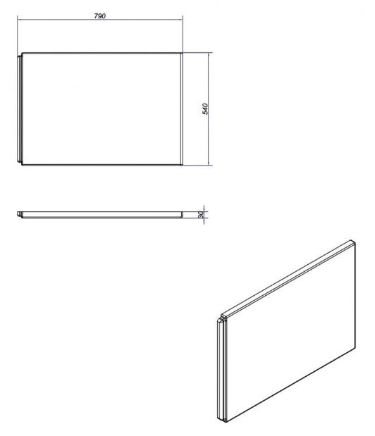 Панель боковая Cersanit Virgo 80 PB-VIRGO*80