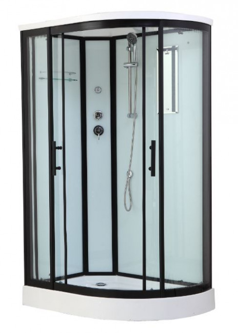 Душевая кабина Timo Standart T-6602 Black L 120*85 левая