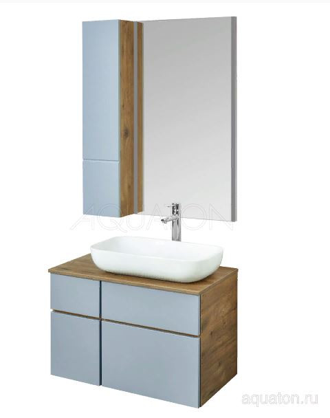 Тумба под раковину Акватон Мишель 80 1A256801MIX30 дуб рустикальный фьорд