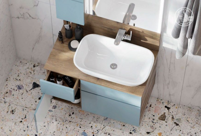 Тумба под раковину Акватон Мишель 80 1A256801MIX30 дуб рустикальный фьорд