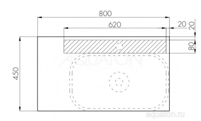Тумба под раковину Акватон Мишель 80 1A256801MIX30 дуб рустикальный фьорд