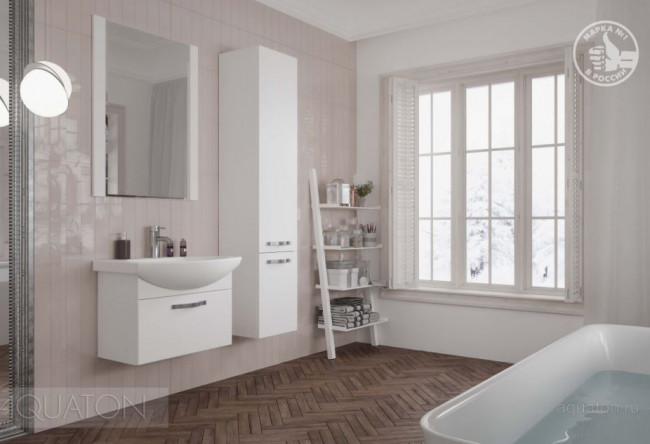 Тумба под раковину Акватон Ария 65 1A134001AA010 белая