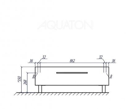 Комод Акватон Мадрид 100 М 1A127903MA010 белый
