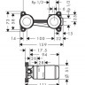 Скрытая часть Hansgrohe 13622180 для настенного смесителя для раковины