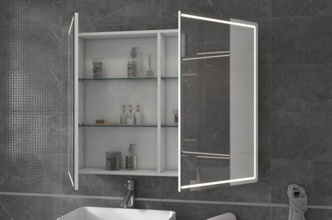 Зеркальный шкаф Vigo Geometry 1000 zsh.GEO.100.El с LED подсветкой