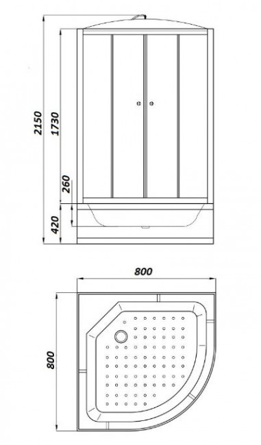 Душевая кабина Parly EF821 80*80