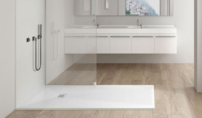 Поддон из искусственного камня Vincea VST-4SR9018W 180*90 белый матовый