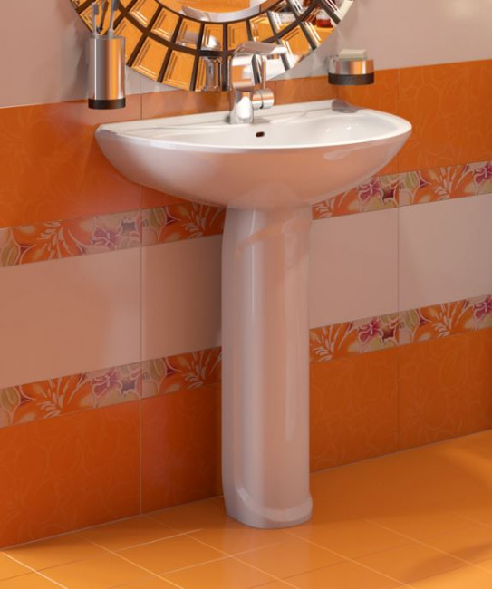 Раковина с пьедесталом Оскольская Керамика Престиж Стандарт 63 45101100102 белый