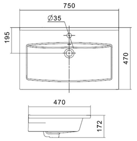 Комплект тумба Акватон Сохо 75 cлэйт галька серая с раковиной Элина 75 1A2581K1AJ9A0