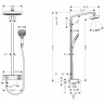 Душевая система Hansgrohe Raindance Select E Showerpipe 300 2jet с ShowerTablet Select 300 27126000 с термостатом