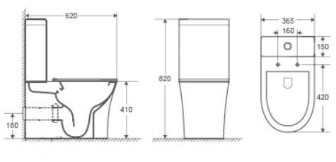 Унитаз напольный с бачком Cerutti SPA Adige MB CT9244 безободковый с микролифтом черный матовый