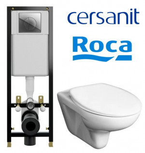 Комплект инсталляции Cersanit Black с унитазом Roca Mateo SET-RM-Black без микролифта