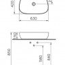 Раковина VitrA Outline Recycled 7993B066-0016 накладная матовый тауп
