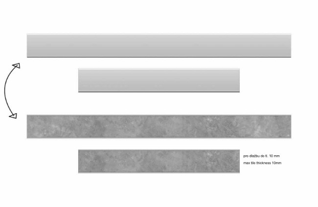 Душевой лоток PLASTBRNO DESIGN4 SZA4550 55см 2 в 1