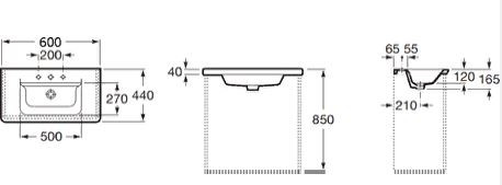Раковина Roca Gap Unik 60 327472000