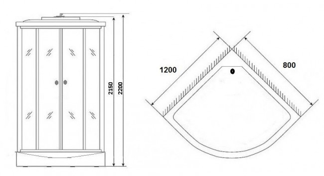 Душевая кабина Niagara NG-1903-01R 120*80 правая