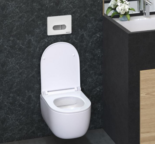 Система инсталляции Berges Novum 040237 с кнопкой D7 белая/хром глянец