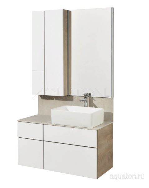 Тумба под раковину Акватон Мишель 100 1A244101MIX40 дуб эндгрейн