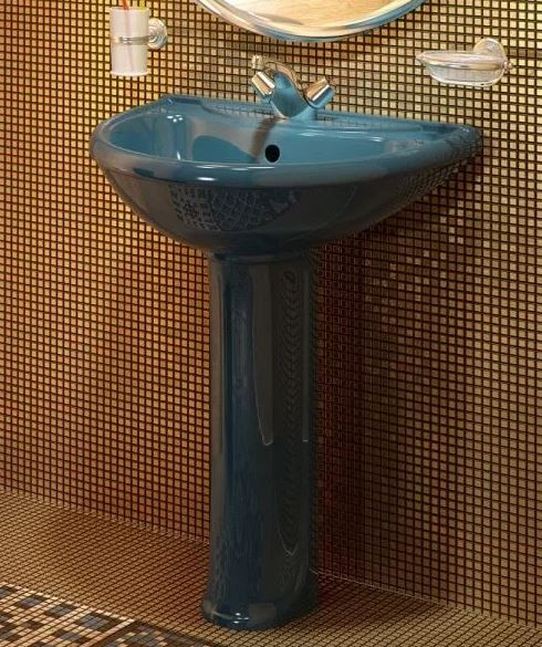 Раковина с пьедесталом Оскольская Керамика Престиж Стандарт 63 45125100102 зеленый