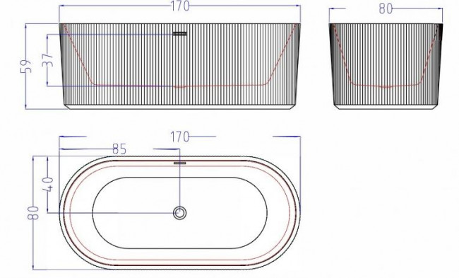 Ванна акриловая Esbano Tortuga (white) 170*80 ESVATORTW
