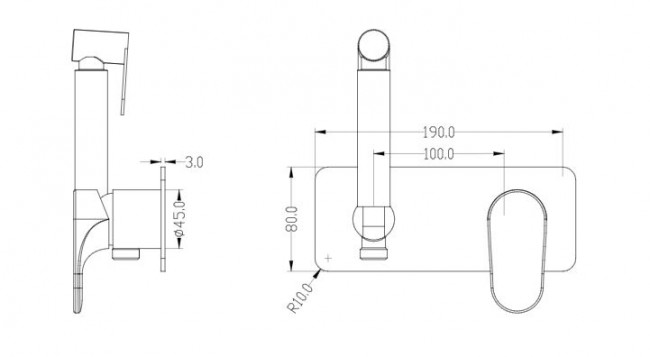 Комплект гигиенического душа Boheme Spectre Gold 457-G золото