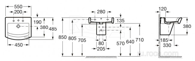 Раковина Roca Hall 55 32788100N